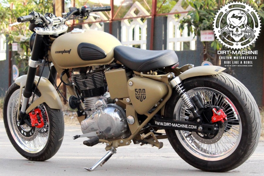 Meet 500cc Royal Enfield Combat Version Equipped with KTM's WP USD Front Forks - shot
