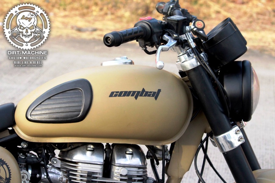 Meet 500cc Royal Enfield Combat Version Equipped with KTM's WP USD Front Forks - angle