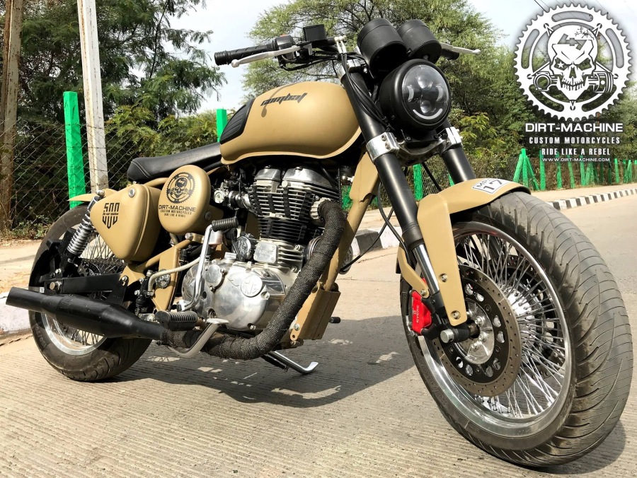 Meet 500cc Royal Enfield Combat Version Equipped with KTM's WP USD Front Forks - photograph