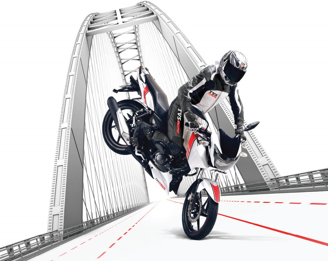 TVS Apache RTR 160 with 1-Channel ABS Launched @ INR 84,710 - closeup