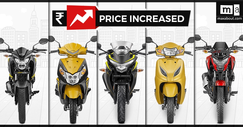 Honda Hikes Prices Across Entire Range of Bikes & Scooters