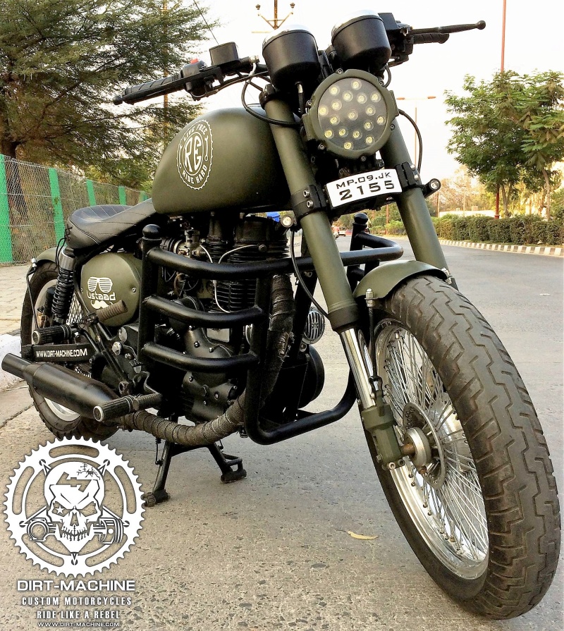 Royal Enfield USTAAD 350 by Dirt Machine Custom Motorcycles - background