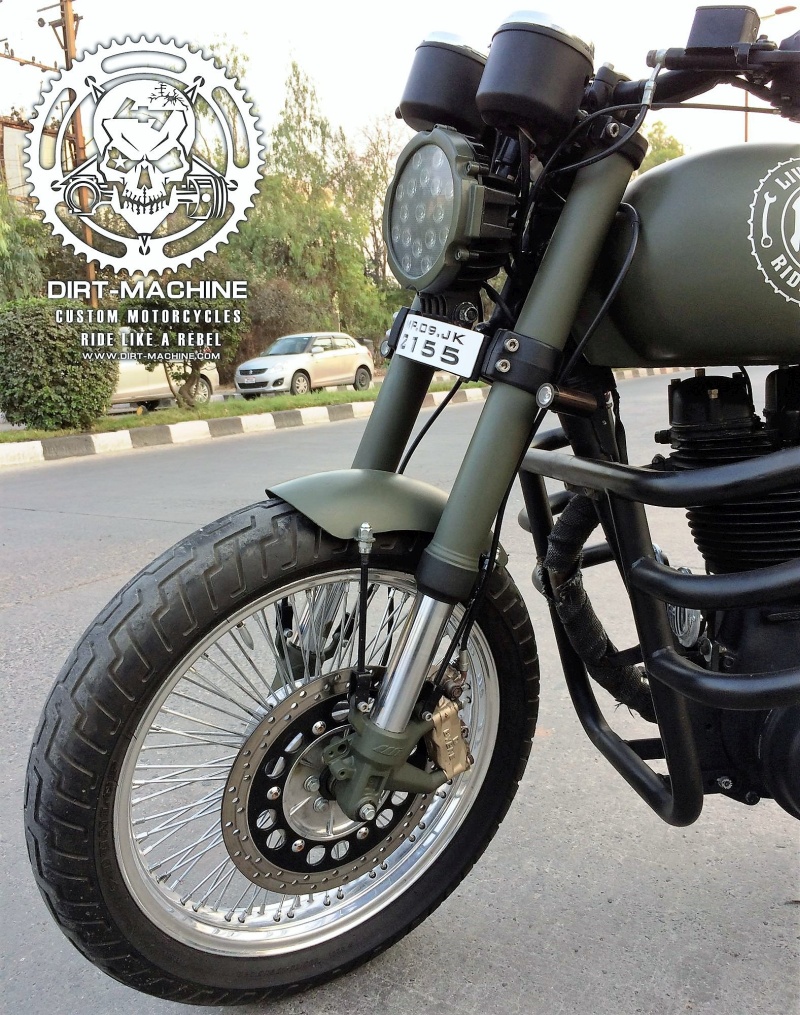 Royal Enfield USTAAD 350 by Dirt Machine Custom Motorcycles - closeup