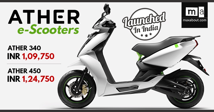 All You Need to Know About Ather 340 & 450 e-Scooters