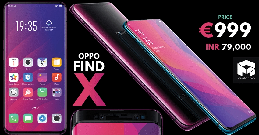 Oppo Find X Pure Bezel-less Smartphone Launched at 999 Euros (INR 79,000)