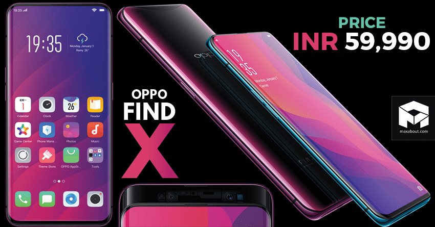 Oppo Find X Launched in India @ INR 59,990