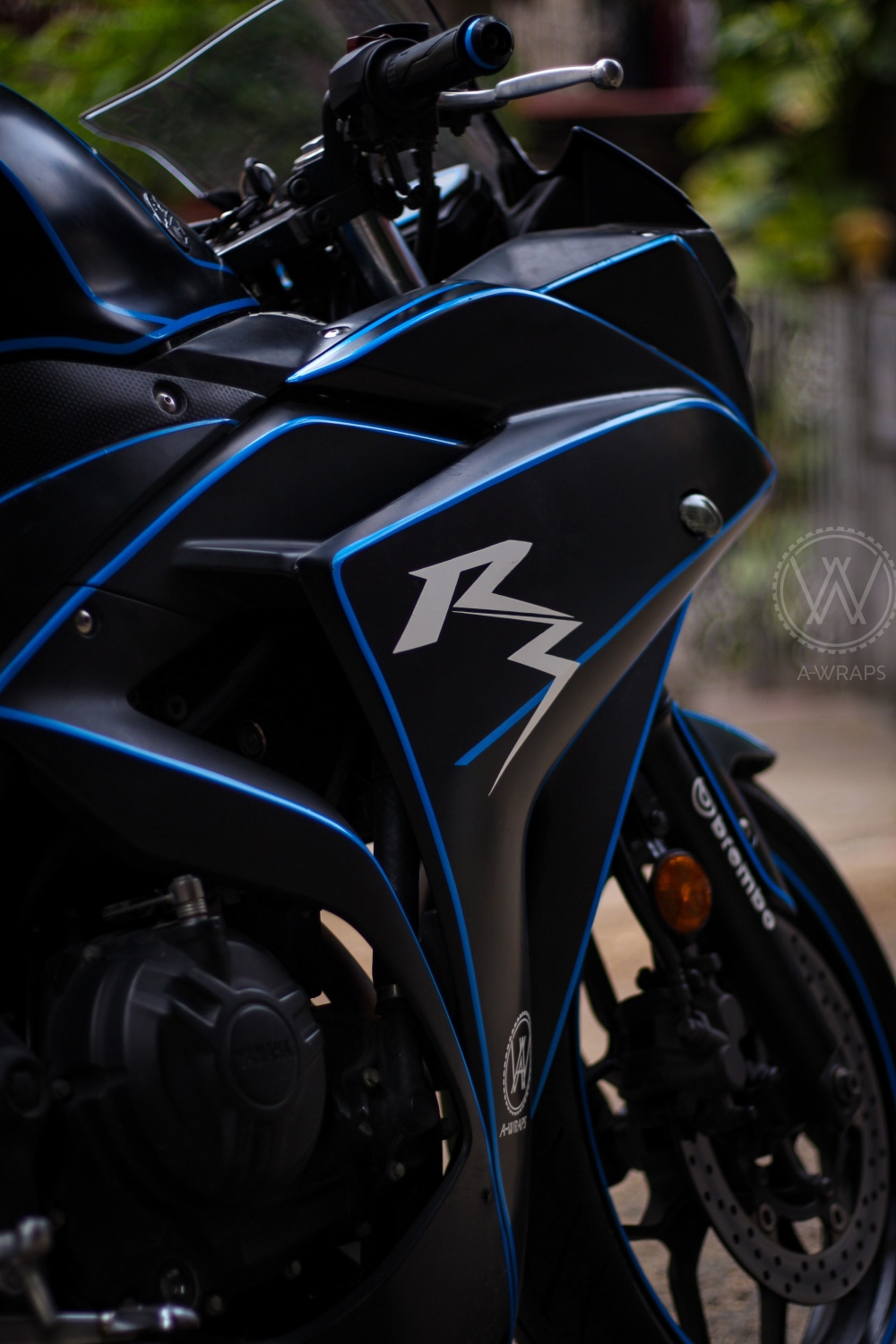Meet Yamaha YZF-R3 Tron Edition by A-Wraps (Chennai) - shot