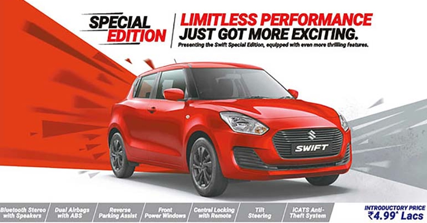 New Maruti Swift Special Edition Launched in India @ INR 4.99 lakh