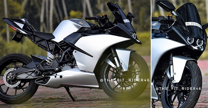 Meet Beautifully Modified KTM RC 200 Pearl Silver Edition