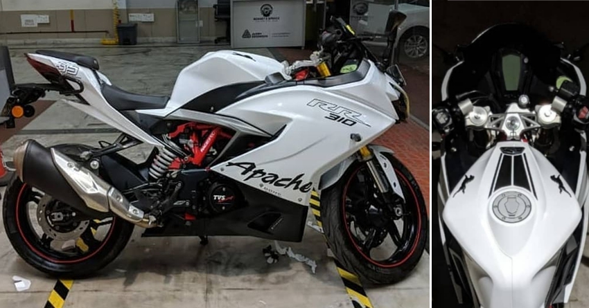Meet Perfectly Wrapped TVS Apache RR 310 Pure White Edition