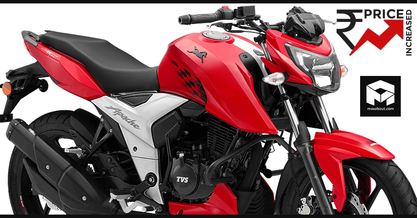 TVS Apache RTR 160, RTR 180, RTR 200 Gets Price Hike Again