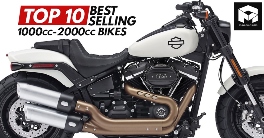 Top 10 Best-Selling 1000cc-2000cc Bikes in India (August 2018)