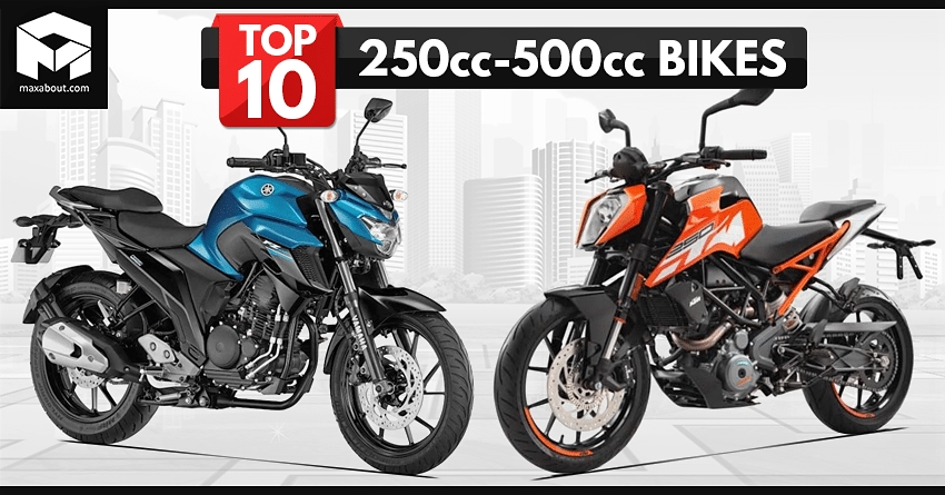 Top 10 Best-Selling 250cc-500cc Bikes in India (August 2018)
