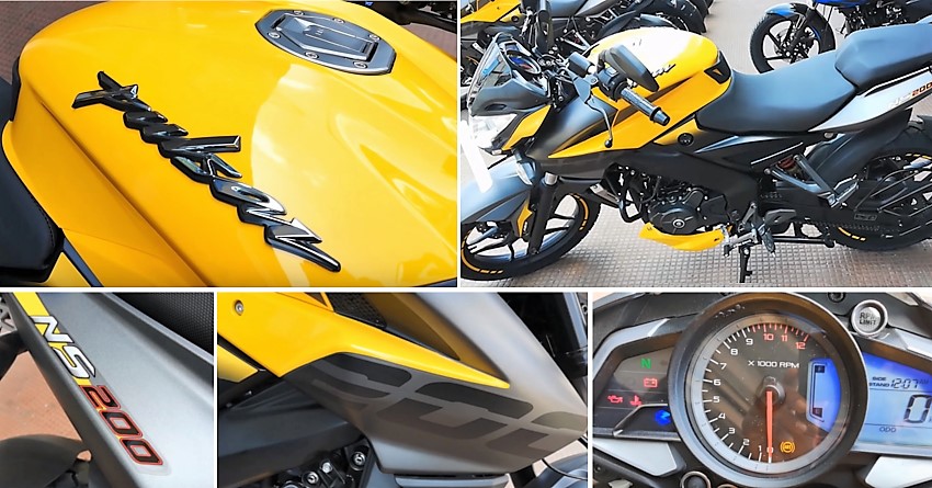 Yellow Bajaj Pulsar NS200 Launched in India @ INR 1.12 Lakh