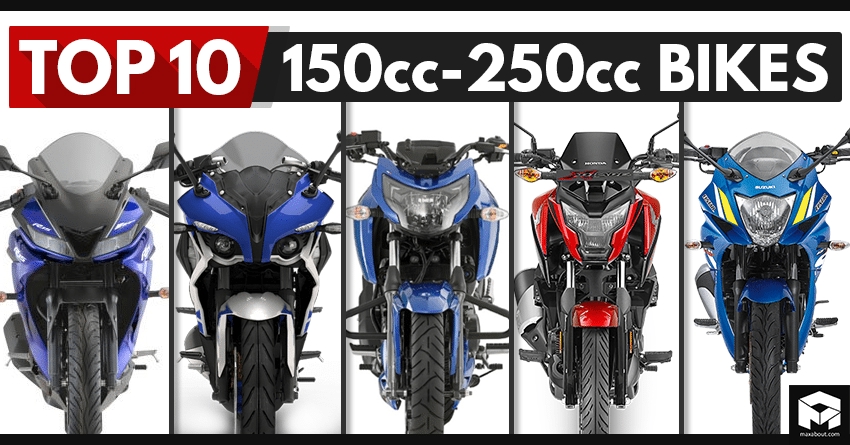 Top 10 Best-Selling 150cc-250cc Bikes in India (August 2018)