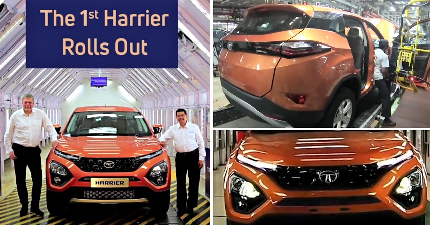 Video: 1st Tata Harrier SUV Rolls Off the Production Line