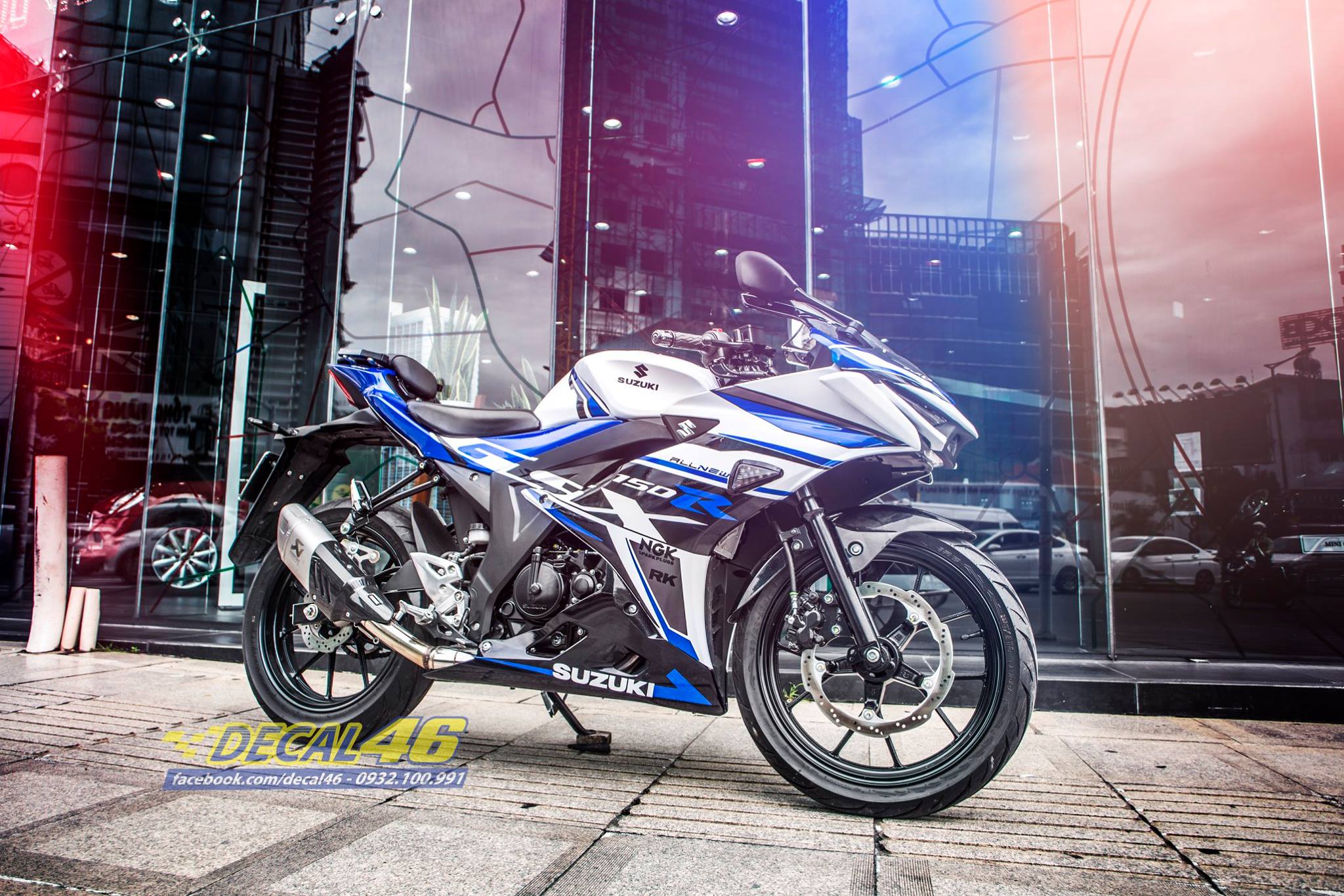 This Suzuki R150 is Equipped with an Akrapovic Exhaust and a Face Kit - shot