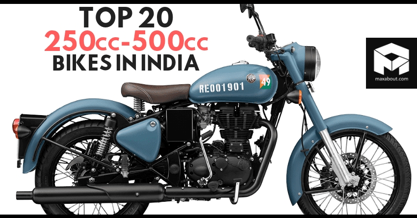 Sales Report: Top 20 Best-Selling 250cc-500cc Motorcycles in India
