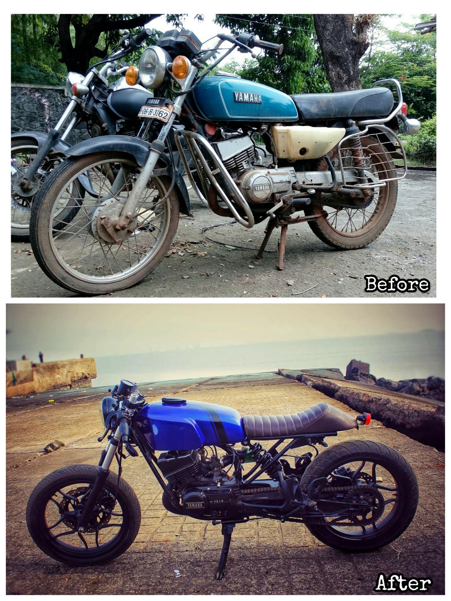 Perfectly Modified Yamaha RX135 Cafe Racer by Shivshahi Customs - pic
