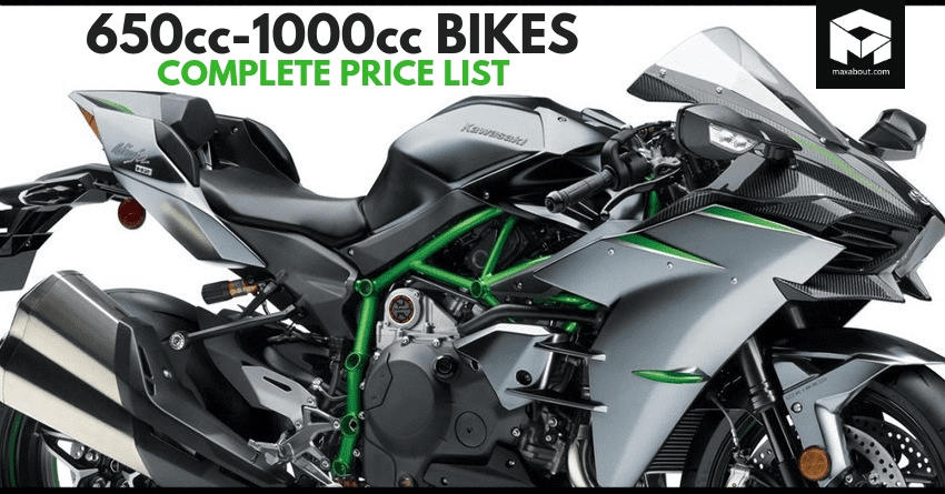 650cc-1000cc Bikes You Can Buy in India (Complete Price List)