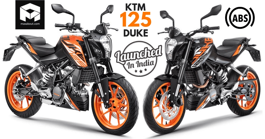 KTM 125 Duke ABS Launched in India @ INR 1.18 Lakh