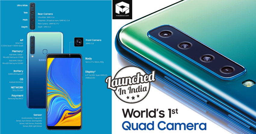 2019 Samsung Galaxy A9 with 4 Rear Cameras Launched @ INR 36,990