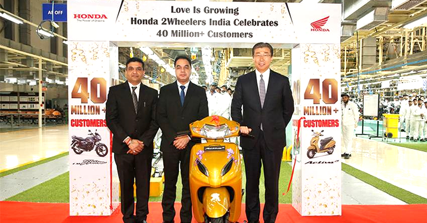 Honda 2-Wheelers Achieves 4 Crore Sales Milestone in 18 Years