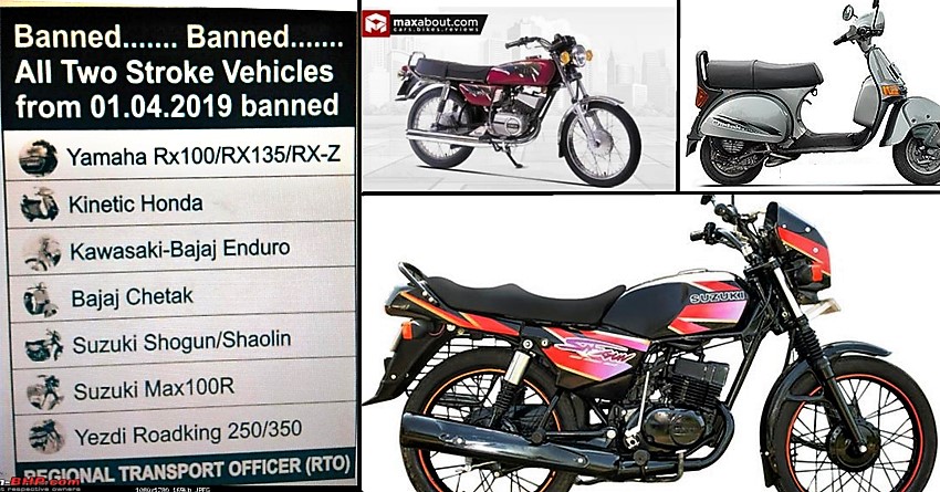 No Ban on 2-Stroke Vehicles from 1st April 2019 (Detailed Report)