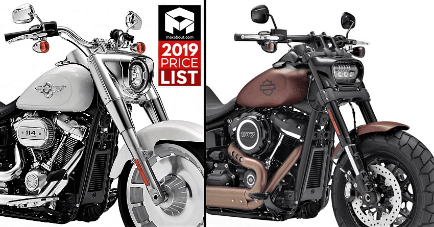 2019 Harley-Davidson Motorcycles Price List in India
