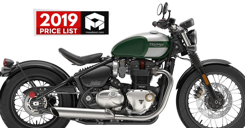 2019 Triumph Motorcycles Price List in India