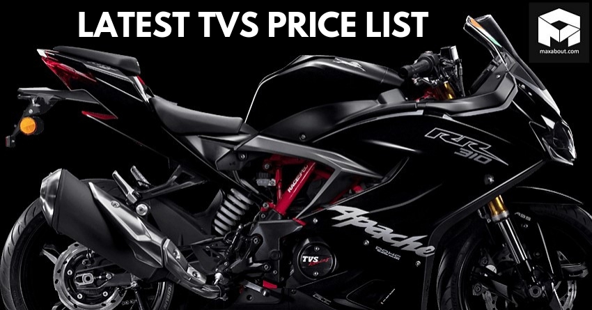 Latest TVS 2-Wheelers Price List in India [UPDATED]