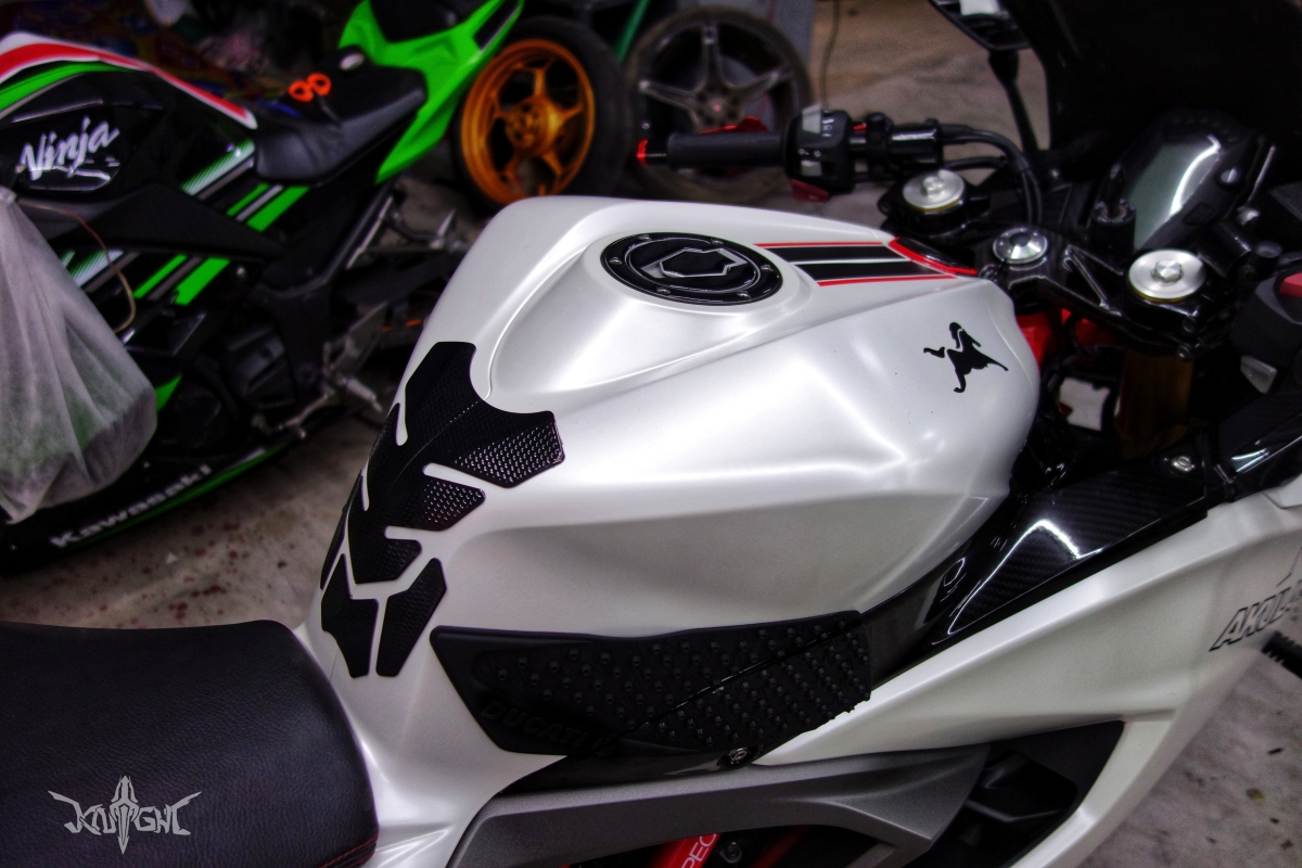 Pearl White TVS Sportbike Looks Stunning - Based on Apache RR 310 - midground