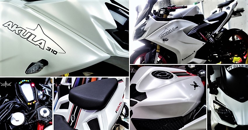 Pearl White TVS Sportbike Looks Stunning - Based on Apache RR 310