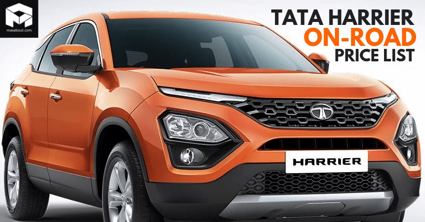Tata Harrier SUV City-Wise On-Road Price List in India