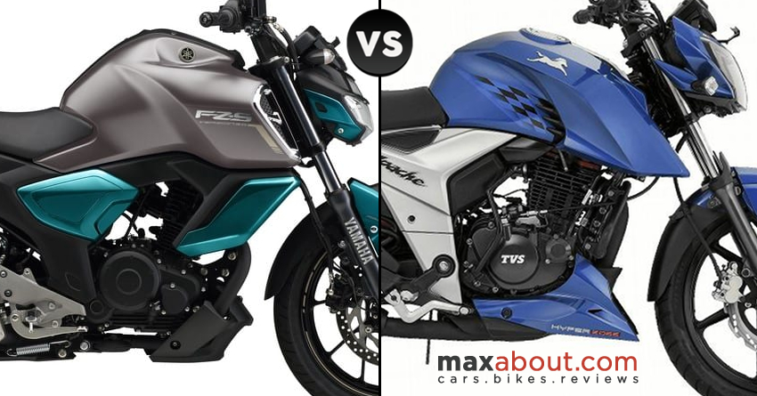 Quick Comparison: Yamaha FZS V3 vs TVS Apache RTR 160 4V