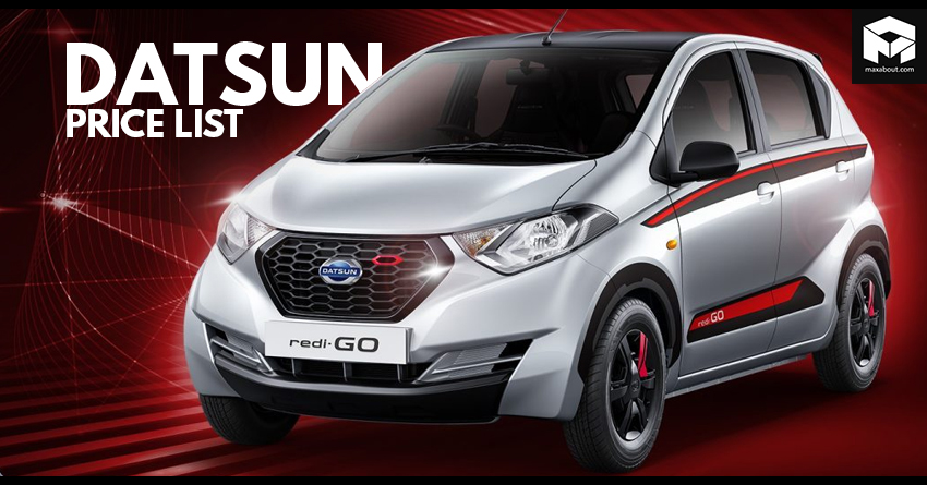 Latest Datsun Cars Price List in India (Complete Lineup)