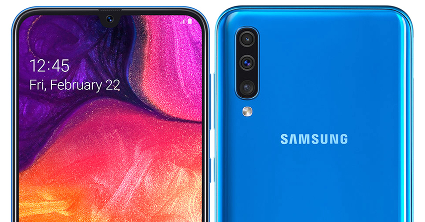 Samsung Galaxy A50 with In-Display Fingerprint Sensor Unveiled