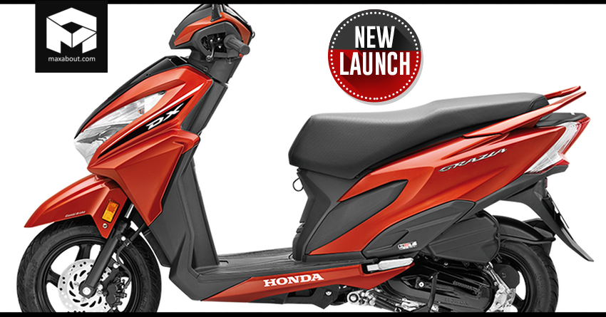2019 Honda Grazia DX Launched in India @ INR 64,668