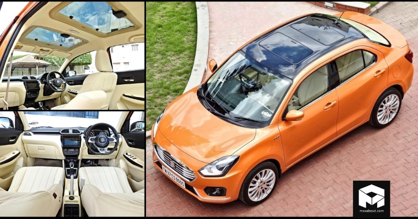 This Maruti Dzire Features Twin Sunroofs and White Leather Interior