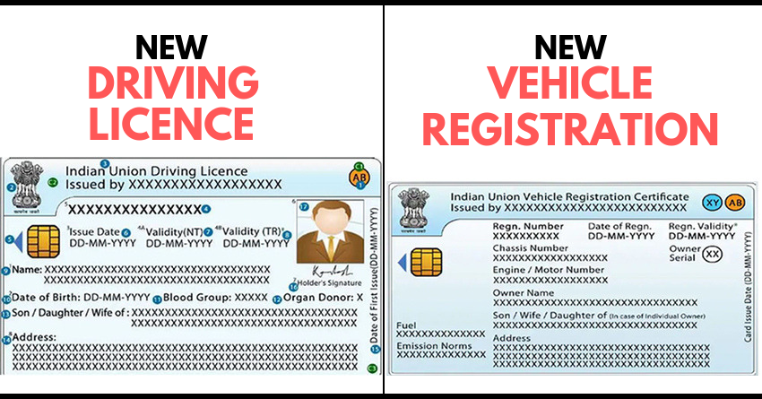 New Driving Licences & RCs to be Issued from October 2019 in India