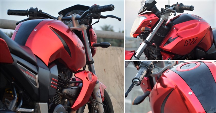 Meet Yamaha FZ Red Chrome Edition by Stealth Wraps