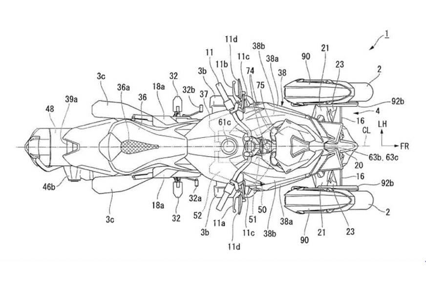 Honda NeoWing Trike Patented; To Rival Yamaha NIKEN - front