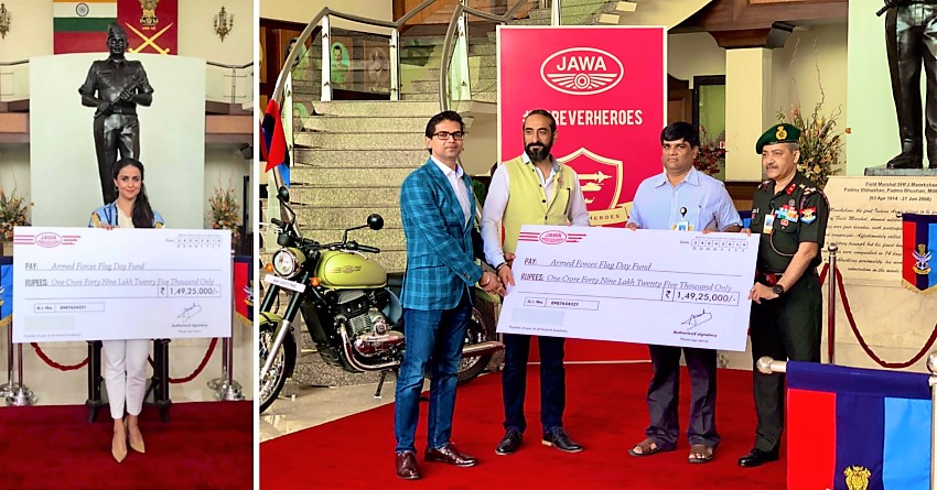 Jawa Donates INR 1.49 Crore to Armed Forces Flag Day Fund