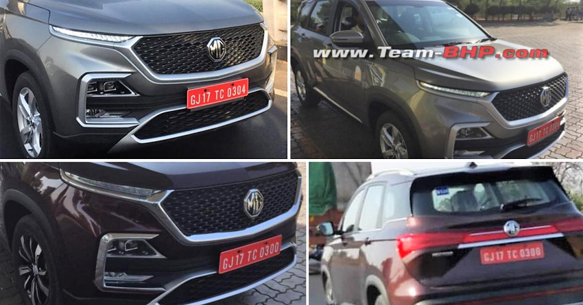 MG Hector SUV Spotted Undisguised in a New Set of Photos