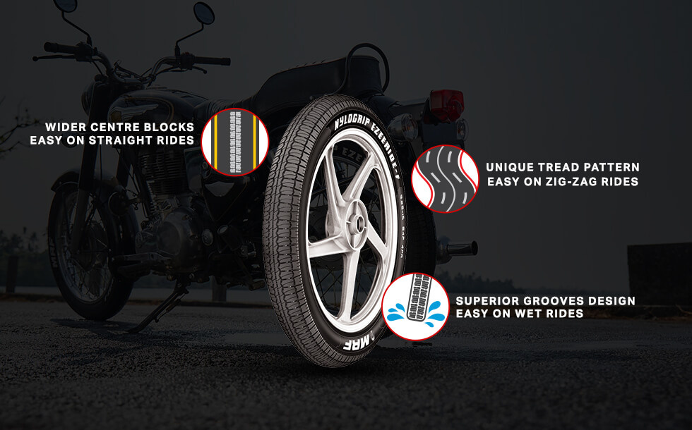 MRF Nylogrip Ezeeride Tyres Features