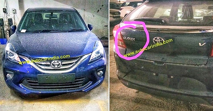 Toyota Glanza Spotted Undisguised for the First Time in India