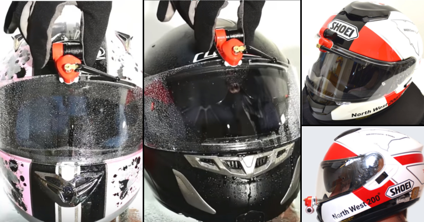 Meet Wipey: A Tiny Electric Helmet Wiper Made for Bikers