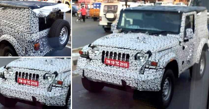 2020 Mahindra Thar Hard Top Version Spotted Testing in India