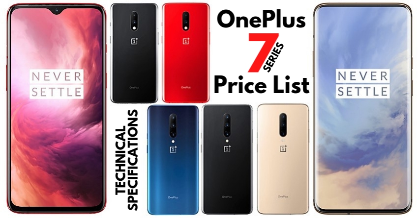 OnePlus 7 Series India Price List, Colors, and Official Specifications