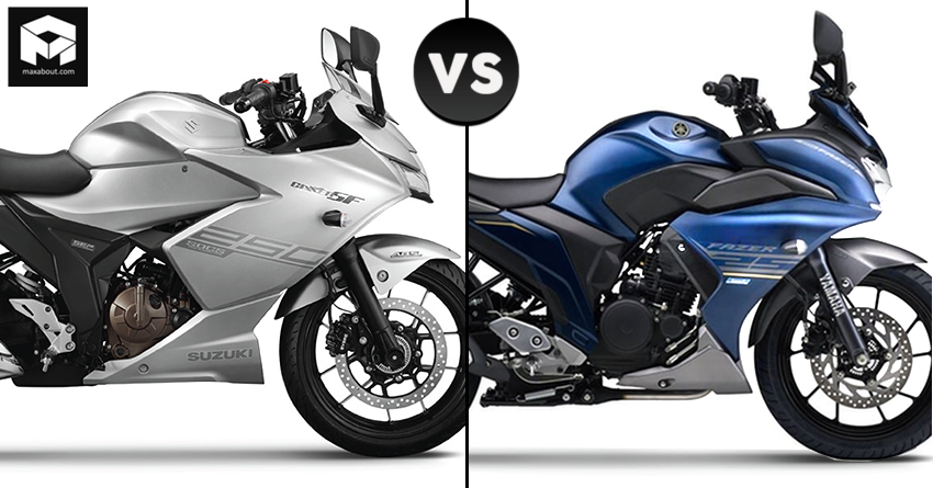 Quick Comparison: Suzuki Gixxer SF 250 vs Yamaha Fazer 25